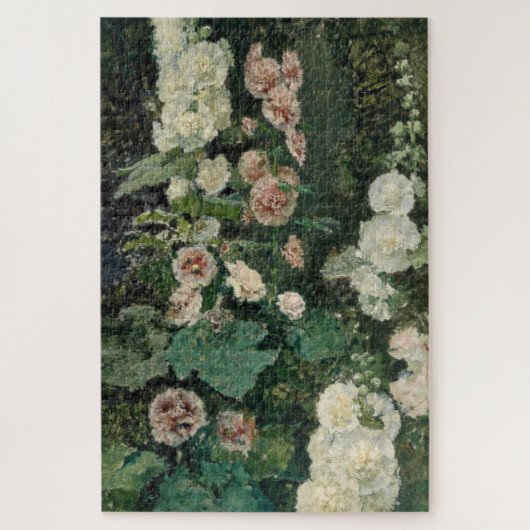 Stokroos Rozen Bloemen  Legpuzzel (Verticaal)