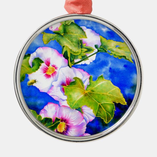 Stokrozen Metalen Ornament (Voorkant)