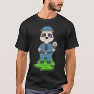 Stokstaart Kop Donut Politie T-shirt