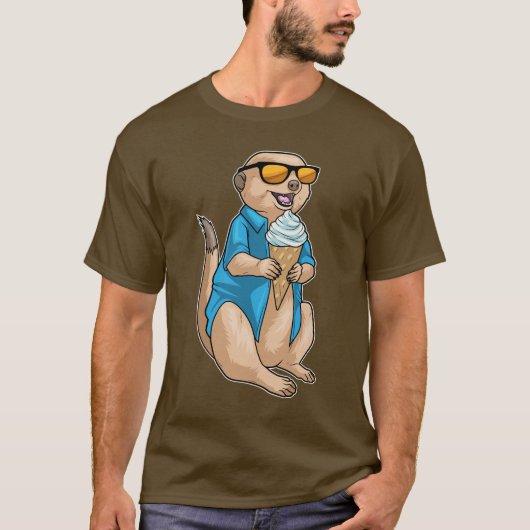 Stokstaart Wafel ijs T-shirt (Voorkant)