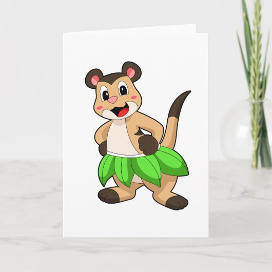 Stokstaartje bij balletdans kaart (Voorkant)