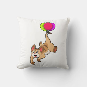 Stokstaartje met ballon kussen