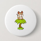 Stokstaartje met boom ronde button 7,6 cm (Voorkant)