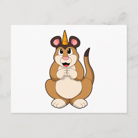 Stokstaartje met Hoorn Briefkaart (Voorkant)