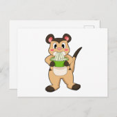 Stokstaartje met Ramen Briefkaart (Voorkant / Achterkant)