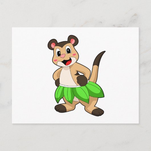 Stokstaartje op balddans briefkaart (Voorkant)