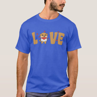 Stokstaartjes voor Valentijnsdag Cute Dieren Met v T-shirt
