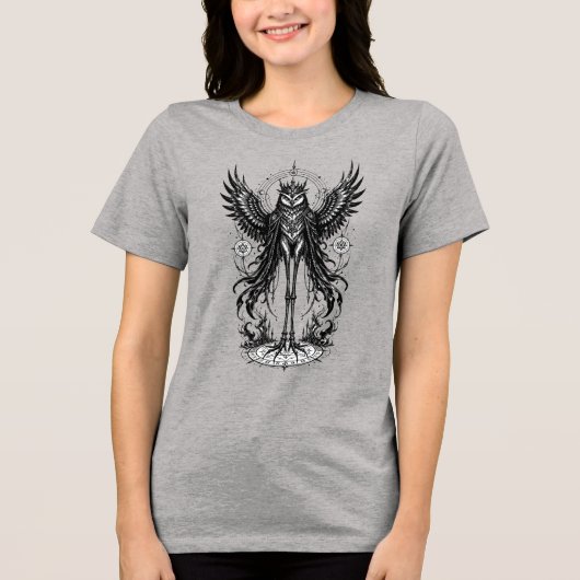 Stolas De Uil Koning Ontwaakt Tri-Blend Shirt (Voorkant)