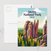 Stolby Nationaal Park Rusland Briefkaart (Voorkant / Achterkant)