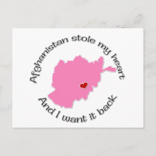 Stole mijn hart Afghanistan Briefkaart (Voorkant)
