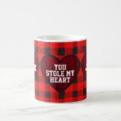 Stole My Heart Love Plaid Classic Mok, 325 ml Koffiemok (Center)