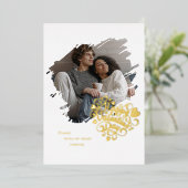 Stole My Heart Valentine's Day Photo Personalized Folie Feestdagenkaart (Staand Voorkant)