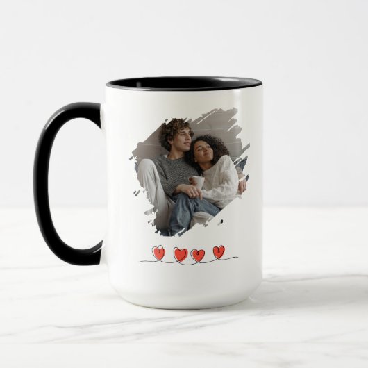 Stole My Heart Valentine's Day Photo Personalized Mok (Links)