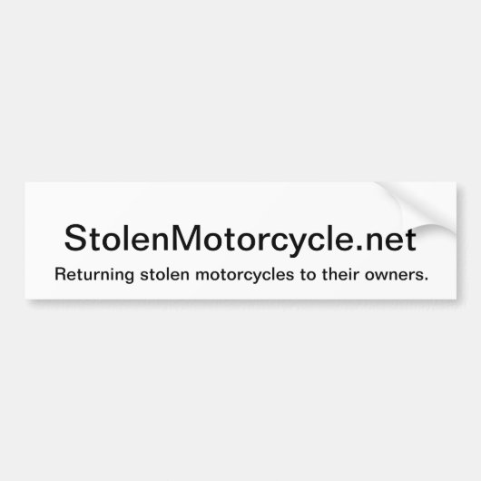 Stolen Bumpersticker (Voorkant)