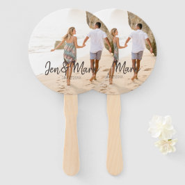 Stolen Foto. Naam en Jaar Typografie. Handwaaier