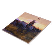 "Stolen Horses" van Charles M Russell Tegeltje (Zijkant)