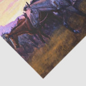 "Stolen Horses" van Charles M Russell Tissuepapier (Detail)