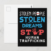 Stolen mensen Gestolen dromen stoppen mensenhandel Briefkaart (Voorkant / Achterkant)