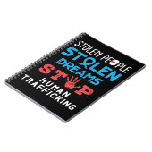 Stolen mensen Gestolen dromen stoppen mensenhandel Notitieboek (Linkerzijde)