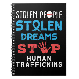 Stolen mensen Gestolen dromen stoppen mensenhandel Notitieboek