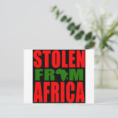 Stolen uit Afrika - Rode zwarte en groene vlag Briefkaart (Staand voorkant)