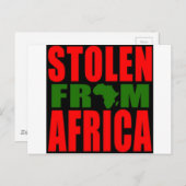 Stolen uit Afrika - Rode zwarte en groene vlag Briefkaart (Voorkant / Achterkant)