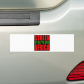 Stolen uit Afrika - Rode zwarte en groene vlag Bumpersticker (Op auto)