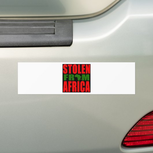 Stolen uit Afrika - Rode zwarte en groene vlag Bumpersticker (Op auto)