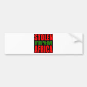 Stolen uit Afrika - Rode zwarte en groene vlag Bumpersticker (Voorkant)