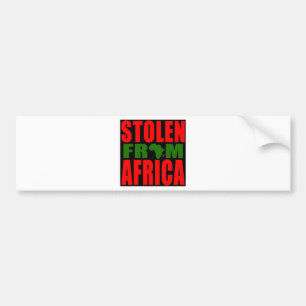 Stolen uit Afrika - Rode zwarte en groene vlag Bumpersticker