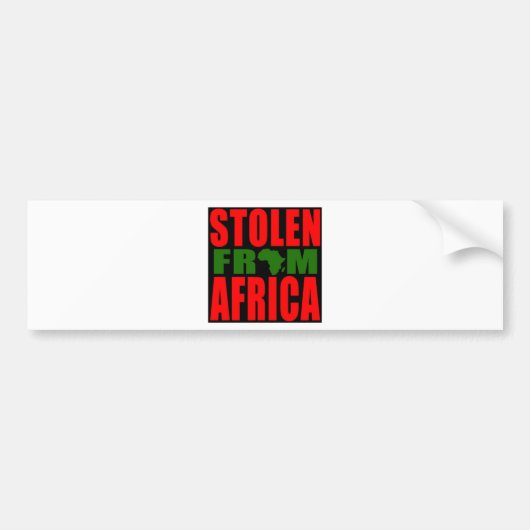 Stolen uit Afrika - Rode zwarte en groene vlag Bumpersticker (Voorkant)