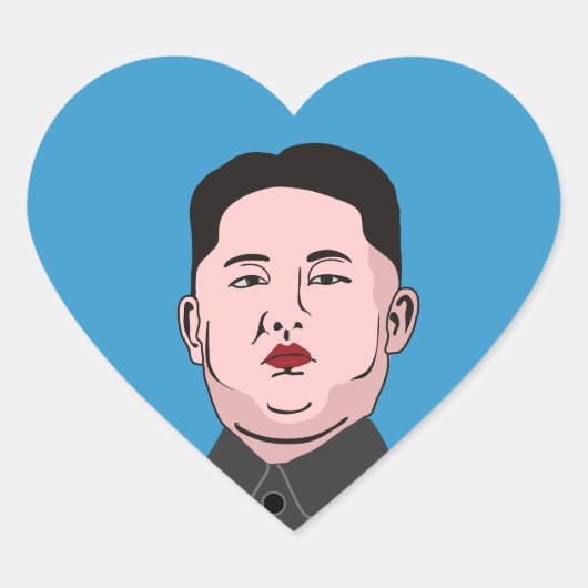Stolid Kim Jong-un Hart Sticker (Voorkant)