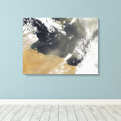 Stollingen die uitwaaien voor de Noord-Afrikaanse  Canvas Afdruk (Insitu (Houten vloer))