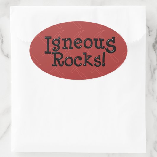 Stollingsgesteente! Ovale Sticker (Tas)