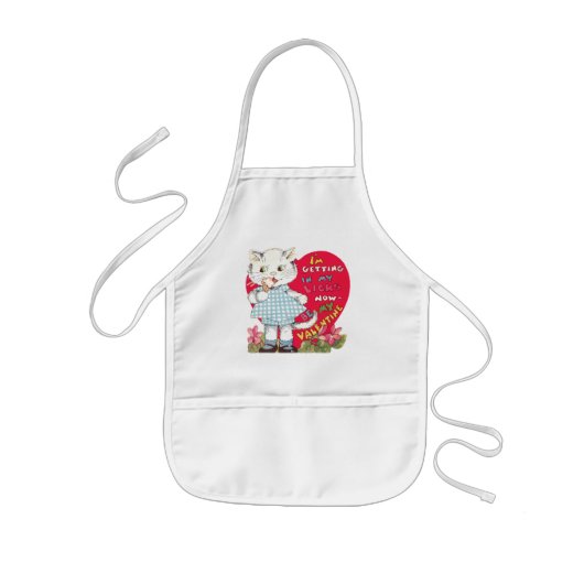 stollingskat voor Valentijnsdag Kinder Schort (Voorkant)