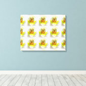 stollingswitte orchideeën canvas afdruk (Insitu (Houten vloer))