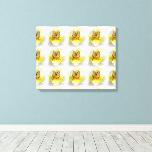 stollingswitte orchideeën canvas afdruk (Insitu (Houten vloer))