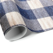 stolsel van blauwe gingham, textuur van shirten cadeaupapier (Rol Hoek)