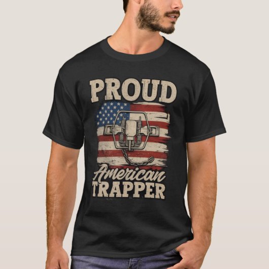 Stolte Amerikaanse Trapper Tee T-shirt (Voorkant)