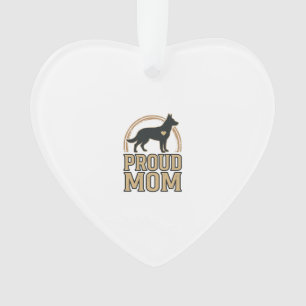 Stolte Moeder Hond Silhouet Vintage Vector Design_ Ornament