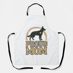 Stolte Moeder Hond Silhouet Vintage Vector Design_ Schort