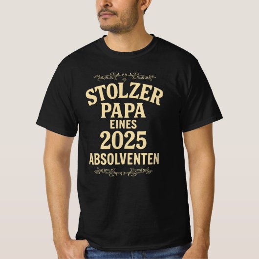 Stolzer Papa eines 2025 Absolventen | grappig T-shirt (Voorkant)