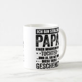Stolzer Papa, Vater Und Tochter Spruch, Geschenk Koffiemok (Voorkant rechts)