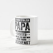 Stolzer Papa, Vater Und Tochter Spruch, Geschenk Koffiemok (Voorkant links)