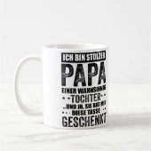 Stolzer Papa, Vater Und Tochter Spruch, Geschenk Koffiemok (Links)