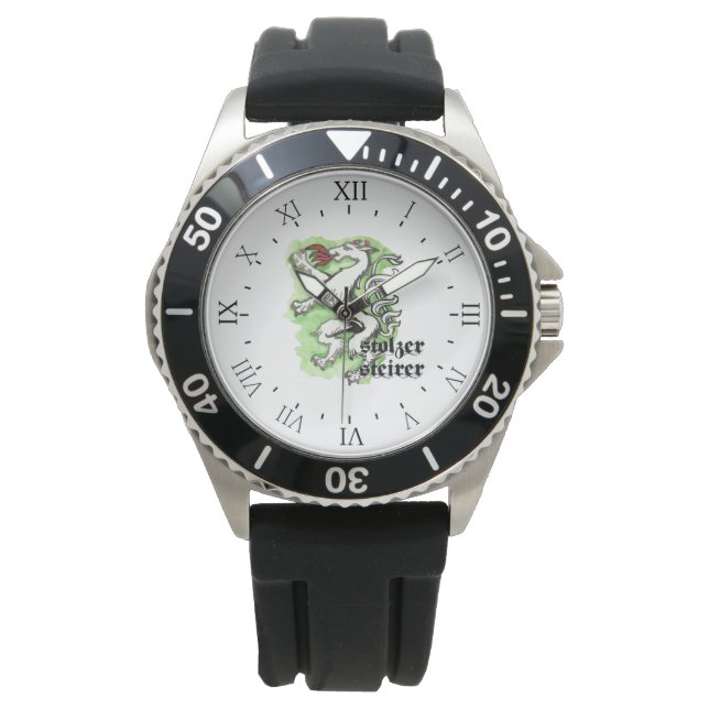 Stolzer Steira Aquarell Steiermark Horloge (Voorkant)