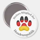Stolzes Mitglied der Hundesrepublik Duitse hond Magneet (Voorkant / Achterkant)