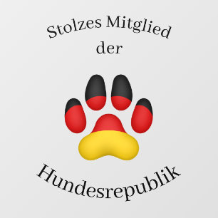 Stolzes Mitglied der Hundesrepublik Duitse hond Raamsticker