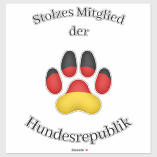 Stolzes Mitglied der Hundesrepublik Duitse hond Sticker