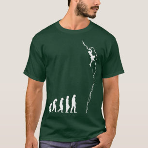 Stom in de evolutie Funny Bouldering Rock T-shirt
